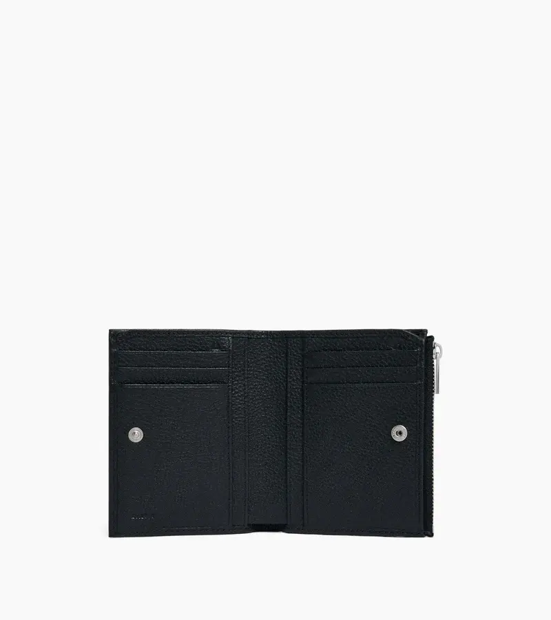 Miniature : Portefeuille moyen modèle zippé Le Tanneur Charles en cuir grainé noir