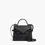 Miniature : Sac à main double rabat moyen modèle Le Tanneur Emilie en cuir grainé noir