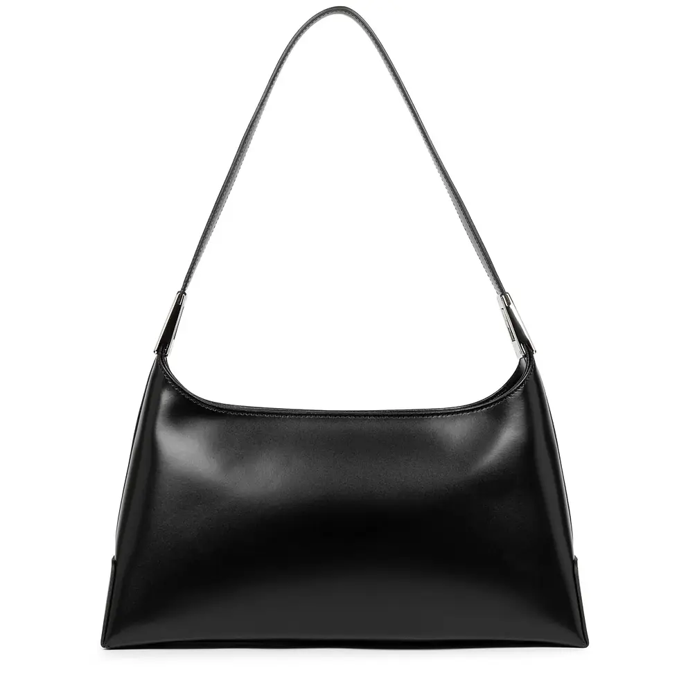 Miniature : Grand sac rectangle porté main ou épaule Suave Ace Lancaster cuir vachette noir