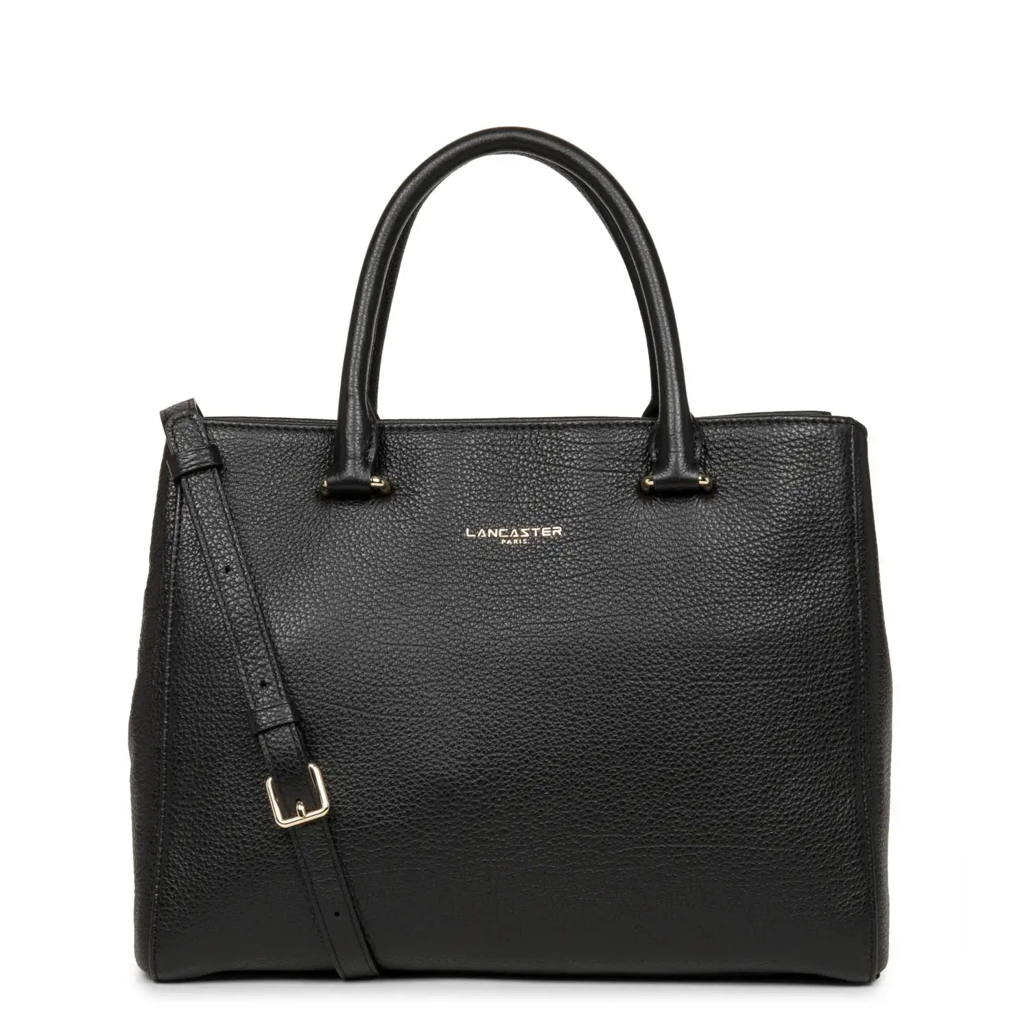 Sac à main Dune porté main travers ou épaule Lancaster cuir vachette noir