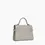 Miniature : Sac à main double rabat moyen modèle Le Tanneur Emilie en cuir grainé gris galet