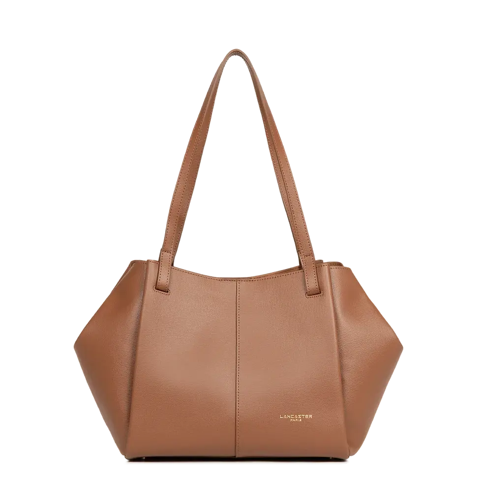 Miniature : Grand sac cabas Sierra Haus porté épaule cuir vachette camel