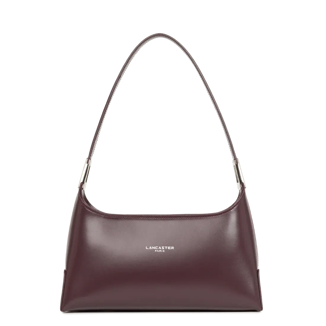 Sac rectangle porté épaule Suave Ace Lancaster cuir vachette bordeaux foncé