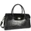 Miniature : Sac à main Exo Croco porté main ou travers Lancaster cuir vachette noir