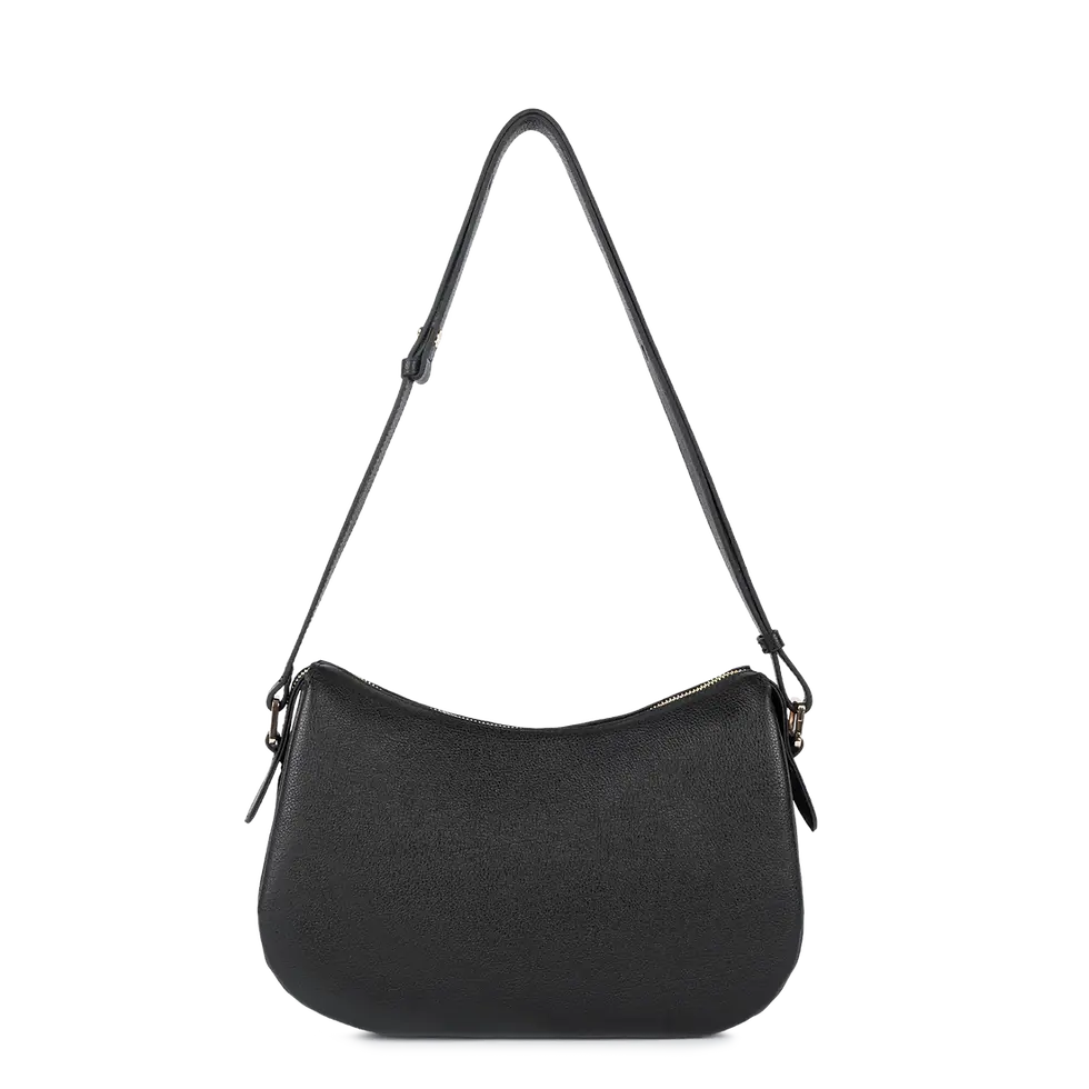 Miniature : Sac besace Dune porté épaule ou travers Lancaster cuir vachette noir