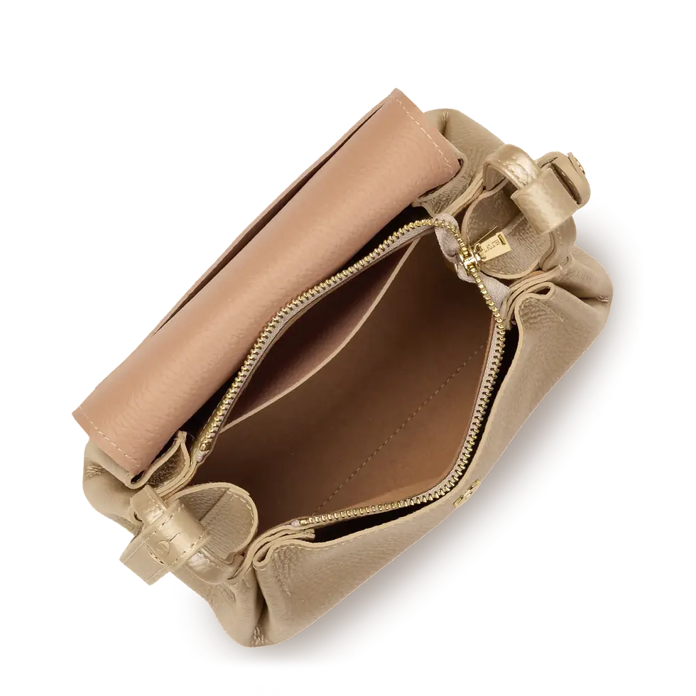 Miniature : Petit sac trotteur porté épaule/travers Accordéon Double Lancaster cuir vachette