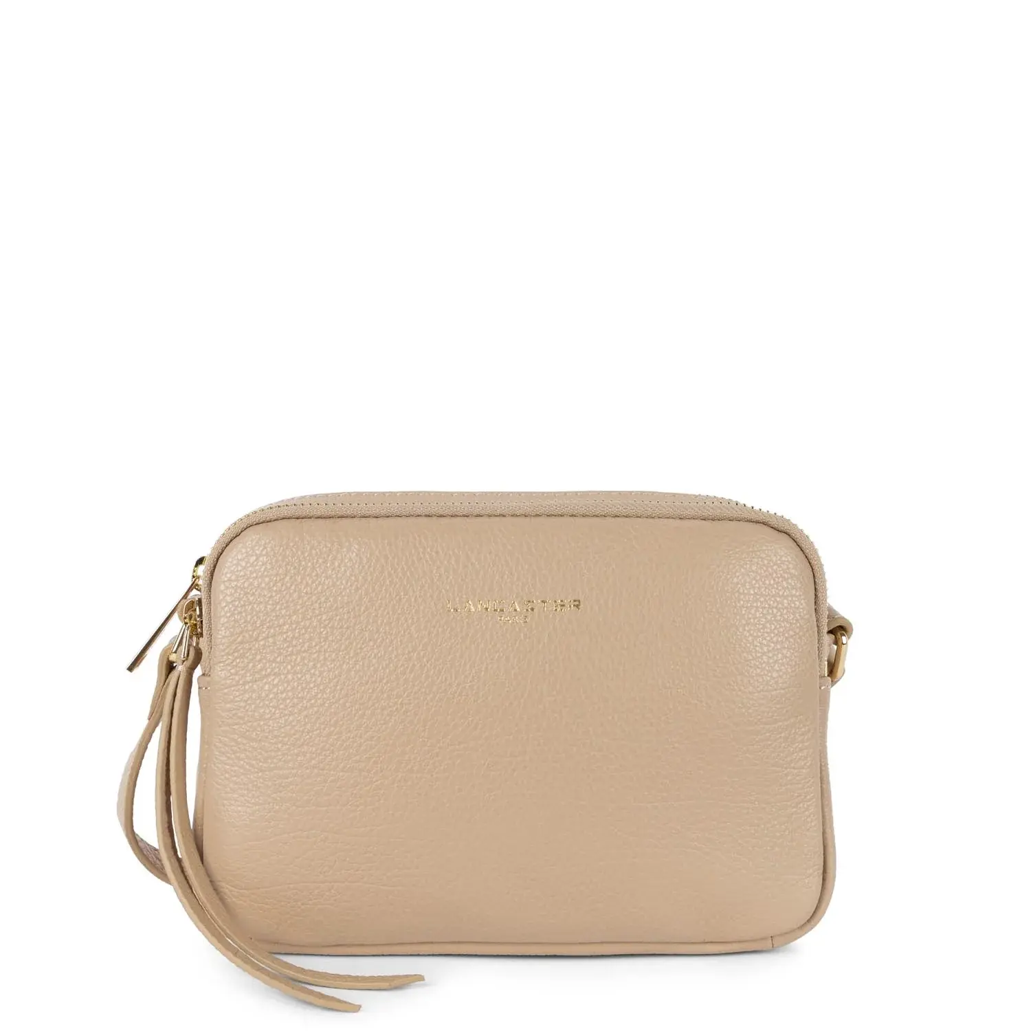 Sac trotteur Dune porté travers ou épaule Lancaster cuir vachette beige