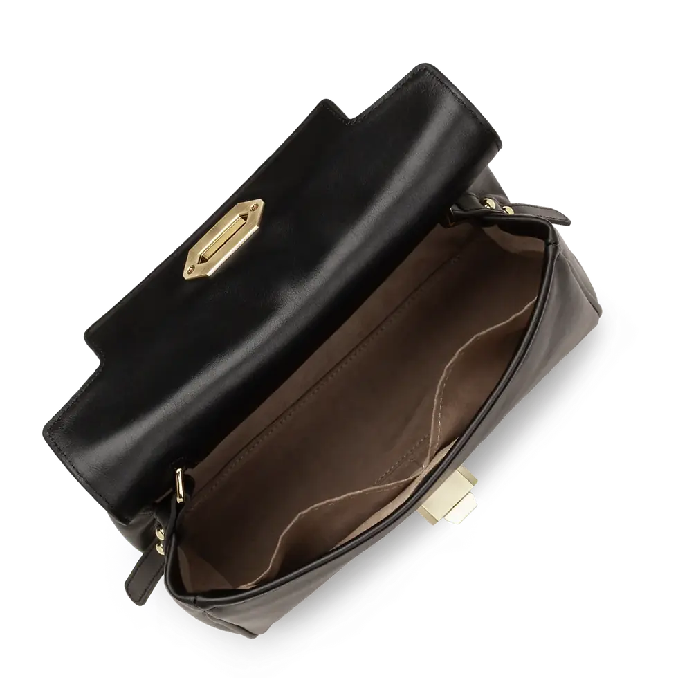 Miniature : Sac à main Donna Grace porté main ou travers Lancaster cuir vachette noir