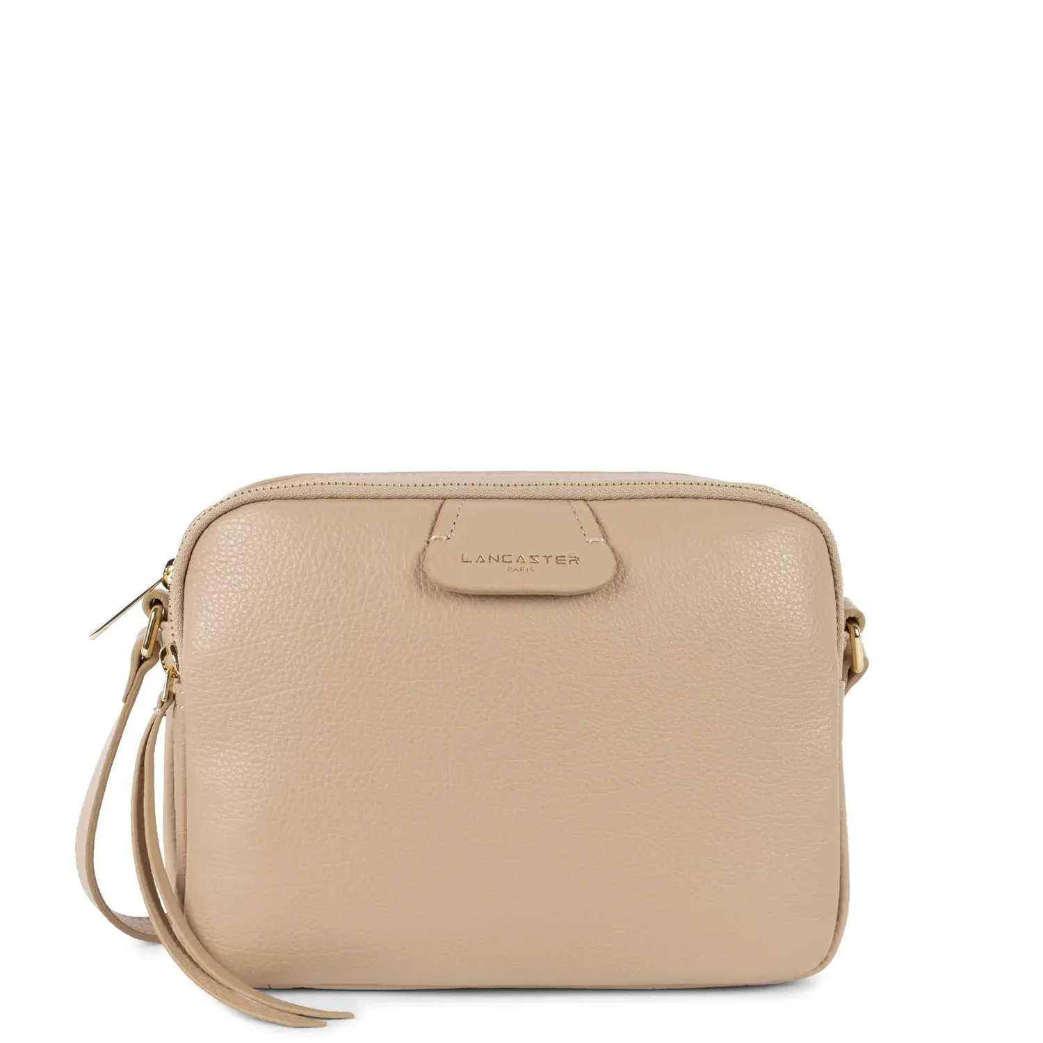 Sac trotteur Dune porté travers ou épaule Lancaster cuir vachette beige