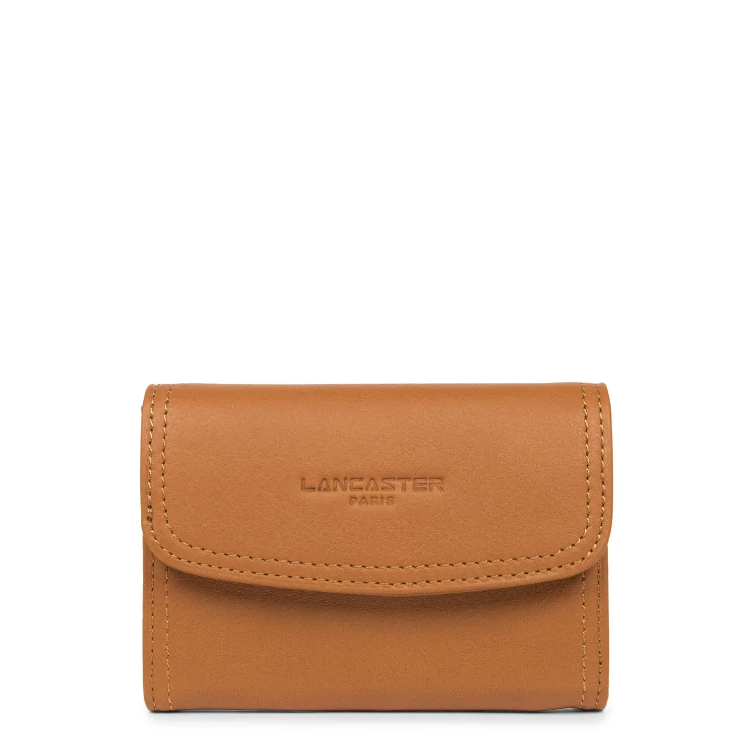 Porte monnaie à rabat Soft Vintage Lancaster cuir vachette miel