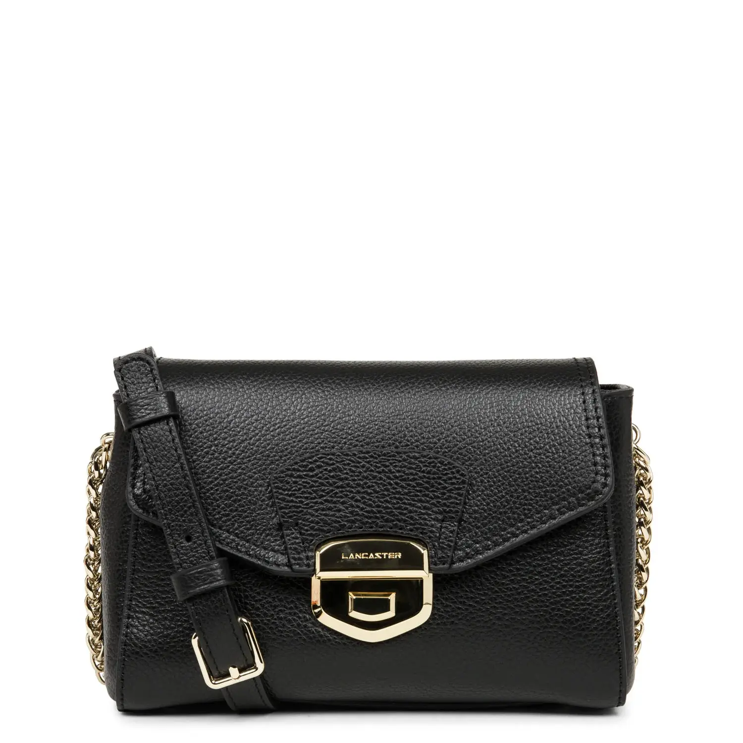Sac trotteur Milano porté épaule ou travers Lancaster cuir vachette noir