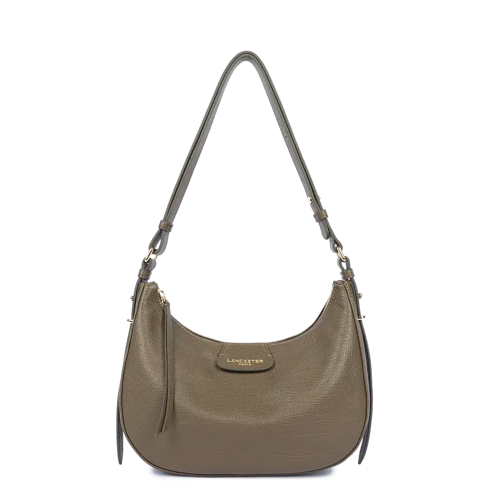 Miniature : Sac hobo Dune porté épaule Lancaster cuir vachette kaki