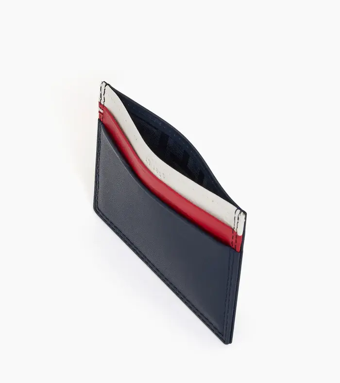 Miniature : Porte cartes Le Tanneur Martin en cuir lisse bleu blanc rouge