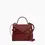 Miniature : Sac à main double rabat moyen modèle Le Tanneur Emilie en cuir signature T rouge