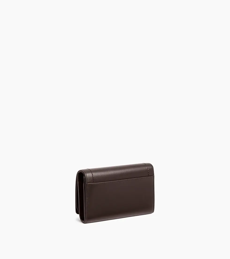 Miniature : Portefeuille à rabat Le Tanneur Louison en cuir lisse marron arabica
