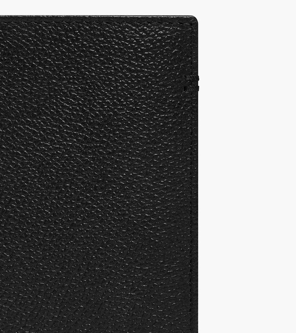 Miniature : Portefeuille vertical zippé Le Tanneur Lucien 2 volets en cuir grainé noir