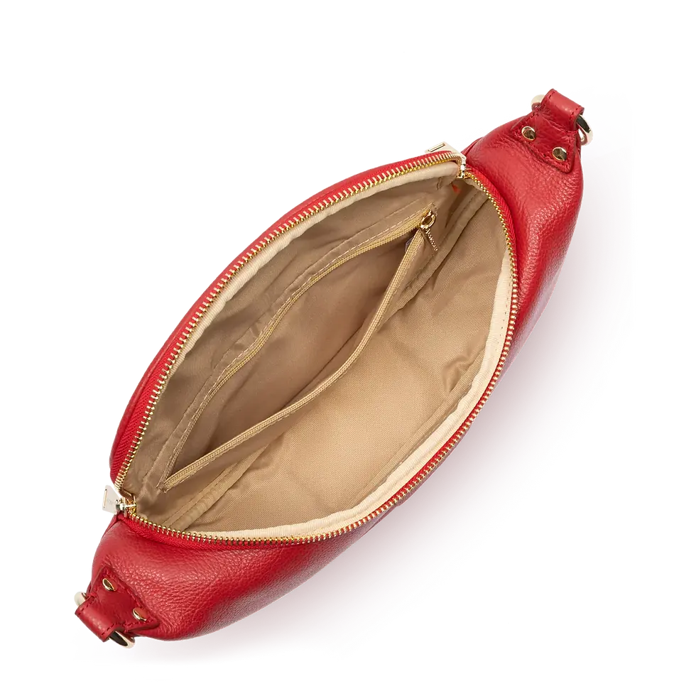 Miniature : Sac banane Dune porté travers ou à la taille Lancaster cuir vachette rouge