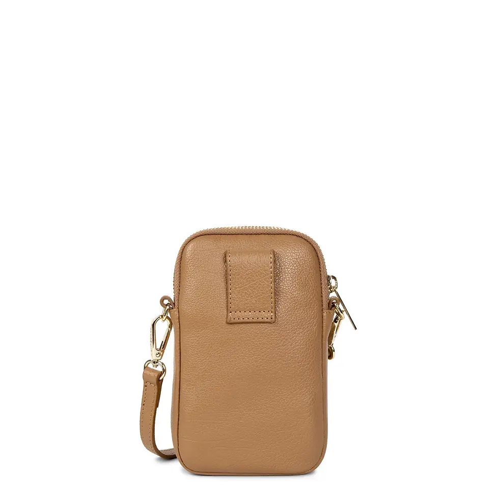 Miniature : Pochette smartphone Dune Lancaster cuir vachette camel