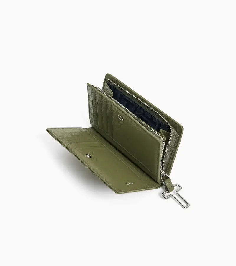Miniature : Portefeuille Le Tanneur Juliette en cuir grainé vert tilleul