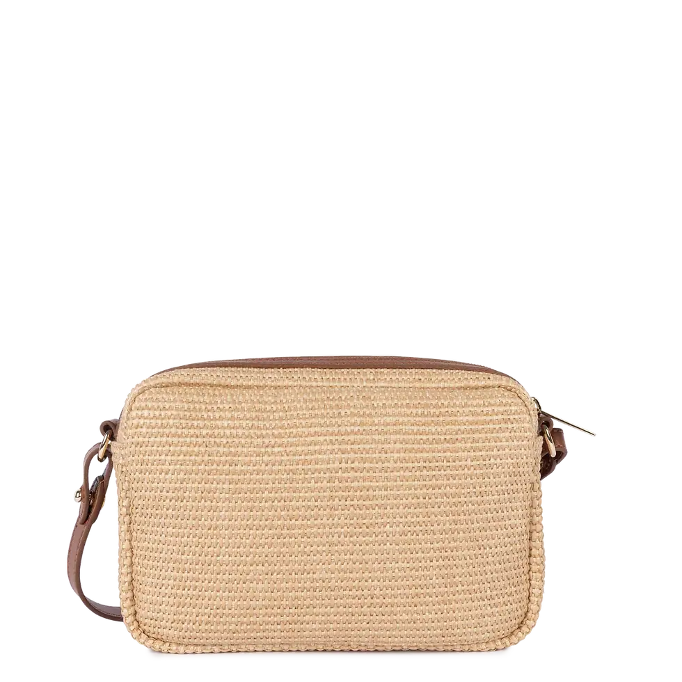 Miniature : Sac trotteur Mini Osier porté épaule ou travers Lancaster polypropylène et cuir