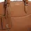 Miniature : Sac à main Le Tanneur Romy en cuir grainé et lisse camel