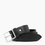 Miniature : Ceinture homme Le Tanneur avec boucle carrée en cuir lisse tannage végétal noir