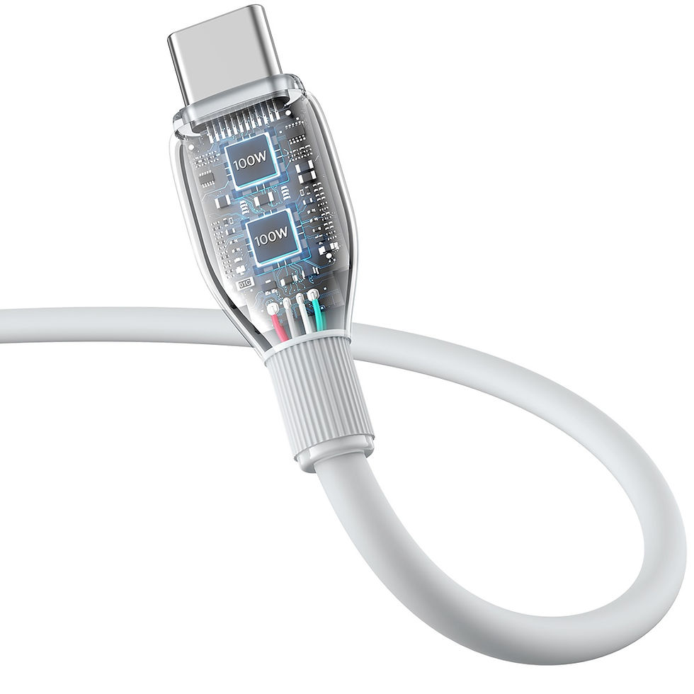 Miniatura: Cable 2m USB-TipoC Blanco 6A 100W