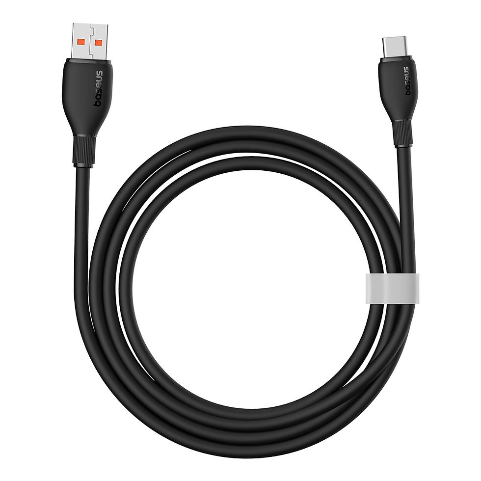 Miniatura: Cable 2m USB-TipoC Negro 6A 100W