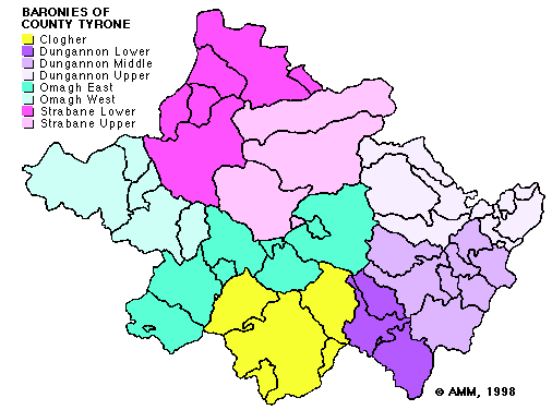 Shows baronies in county tyrone