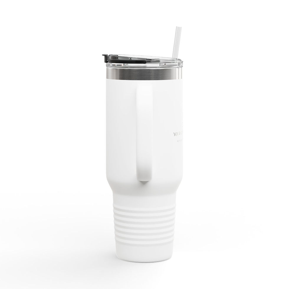 Thumbnail: 40oz Insulated Travel Mug — Large Stainless Steel Tumbler with Handle & Straw