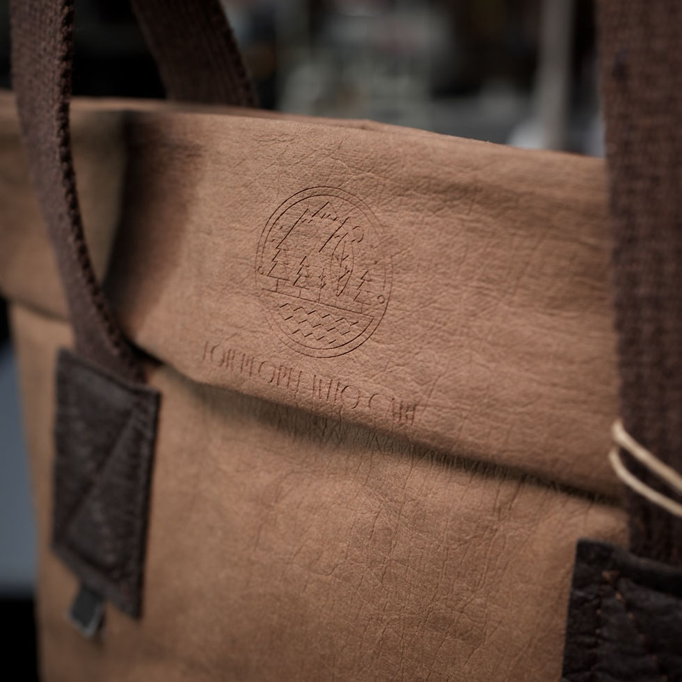 Miniaturbild: Tasche Mokka mit braunen Henkeln