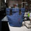 Miniaturbild: Tasche Tintenblau mit schwarzen Henkeln