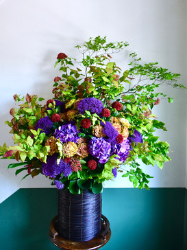 Fresh Flower Stand (Spring-Summer/Purple&Greens)