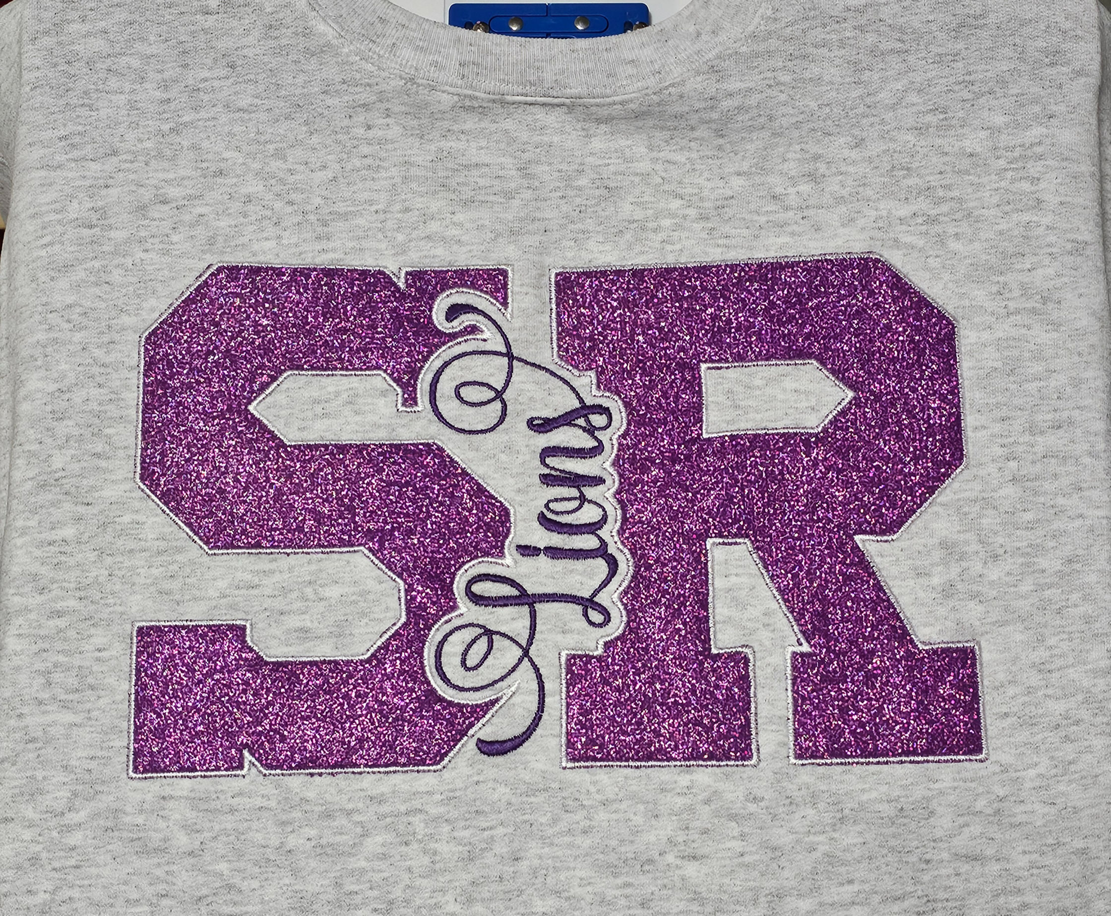Santa Rosa Lions Glitter HTV Appliqué Crewneck Sweatshirt