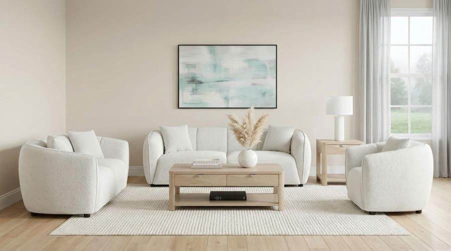 Aleisha 3-piece Fabric Upholstered Sofa Set Sand