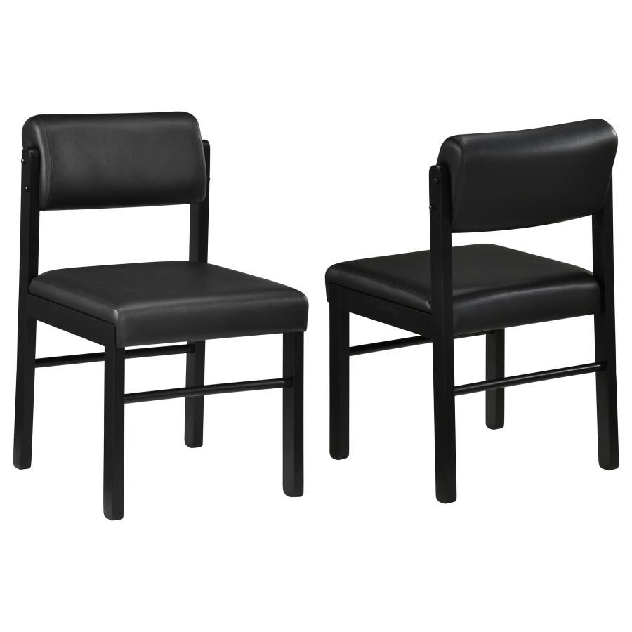 Kehoe Upholstered Dining Side Chair Black (Set of 2)