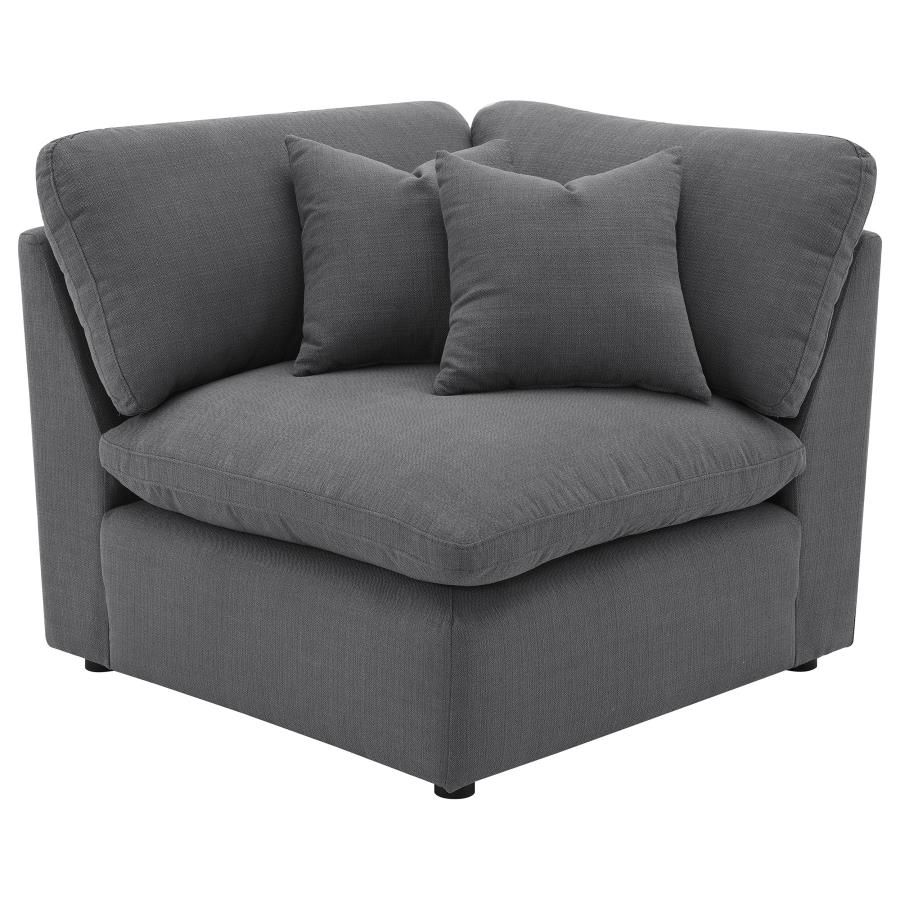 Hobson Upholstered Corner Charcoal