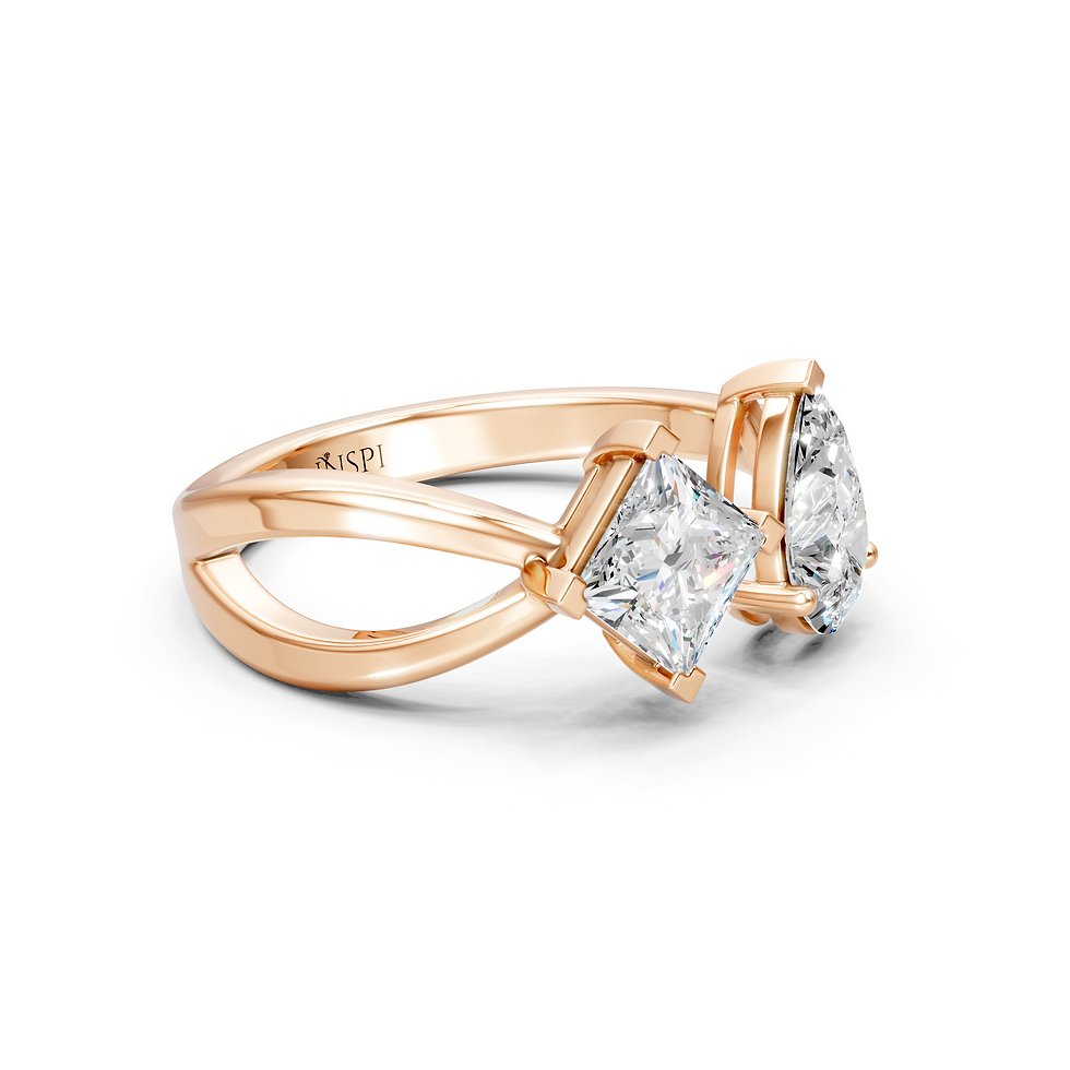 Miniaturbild: Fluss der Liebe toi et moi Ring