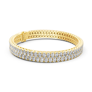 14kt-18kt Gelbgold-Tennis Armbänder-Labordiamanten-Schmuck-Birnenschliff-Germany-JE INSPI-