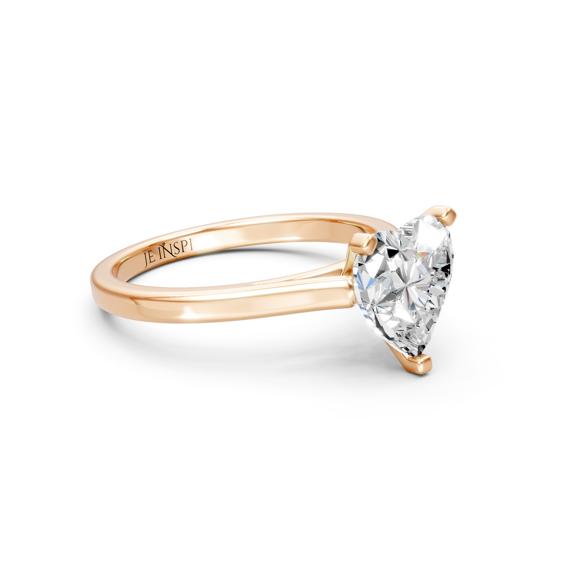 Liebes-Glanz Herzschliff Solitär Verlobungsring