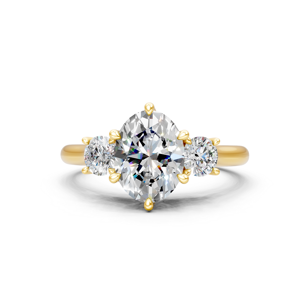 Thumbnail: Serenity Triad Engagement Ring with Three Diamonds