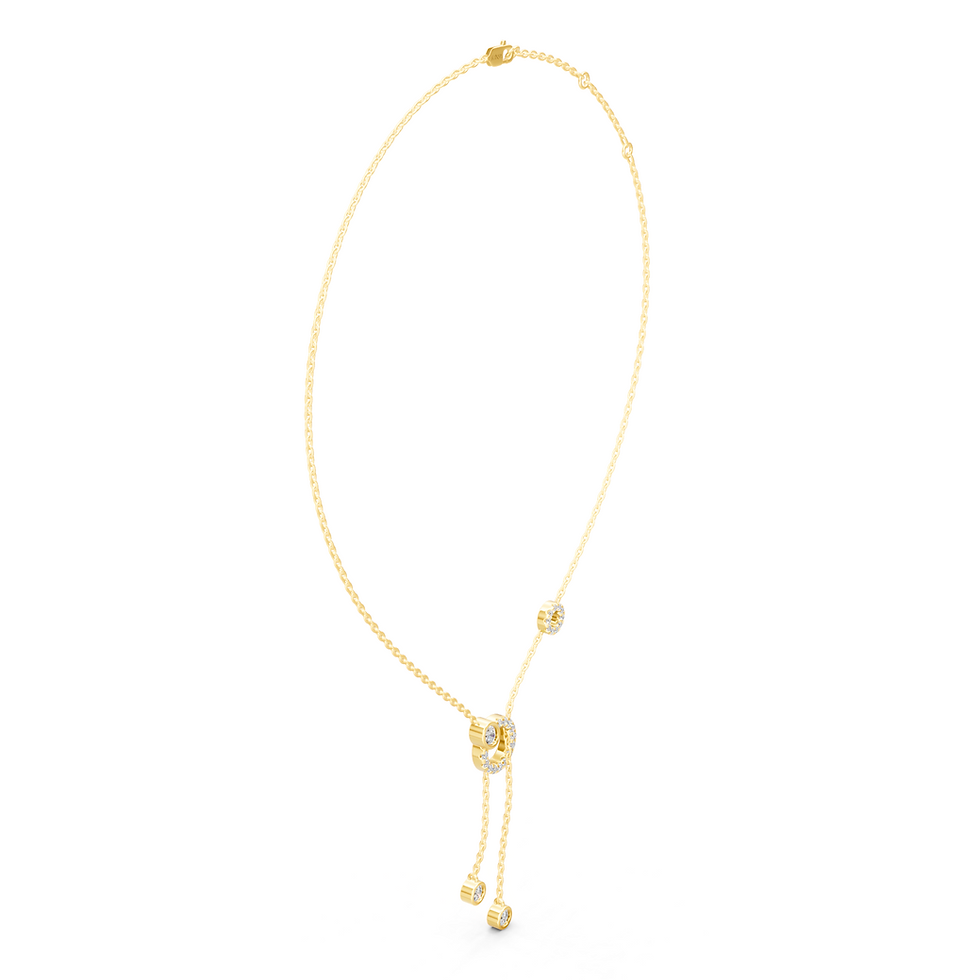 Miniaturbild: Lune de Diamants Lasso Halskette