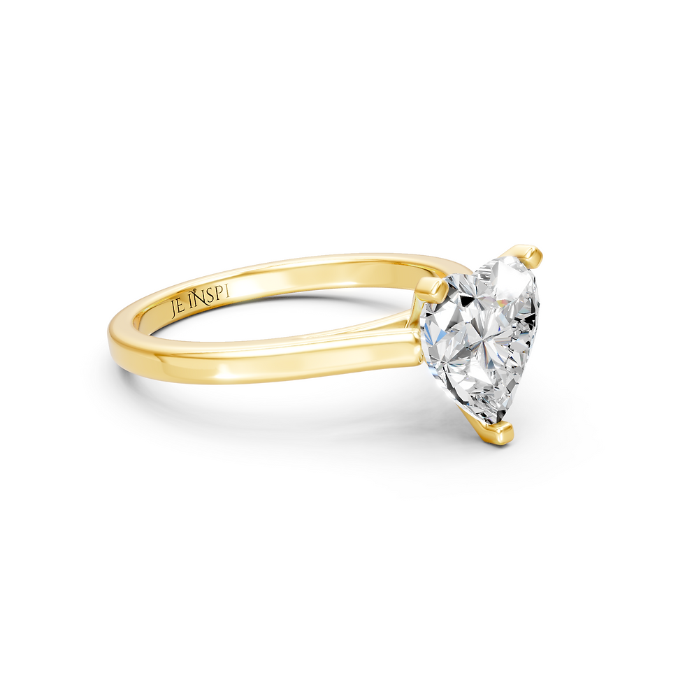 Miniaturbild: Liebes-Glanz Herzschliff Solitär Verlobungsring