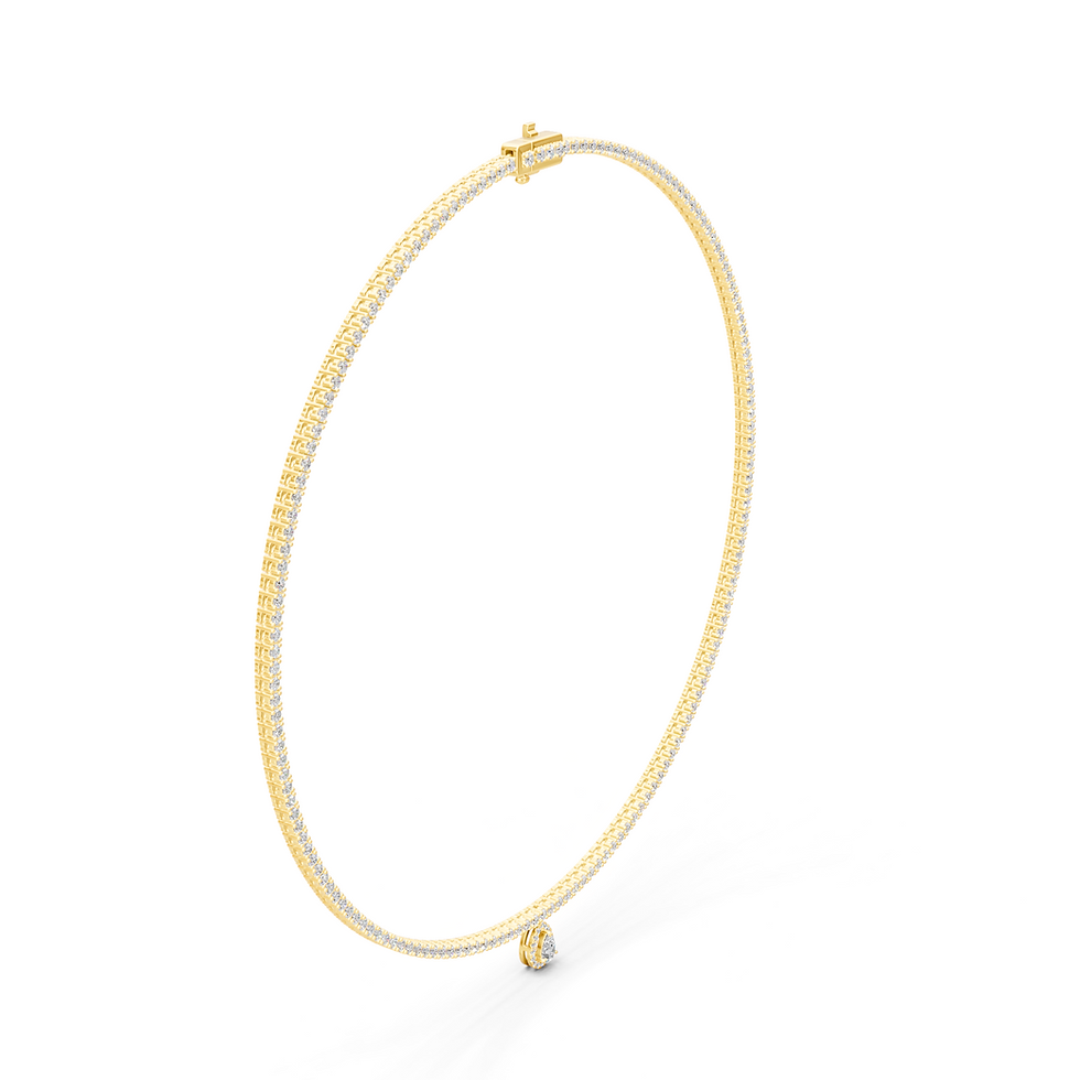 Miniaturbild: Diamant-Fluss Tennis Halskette