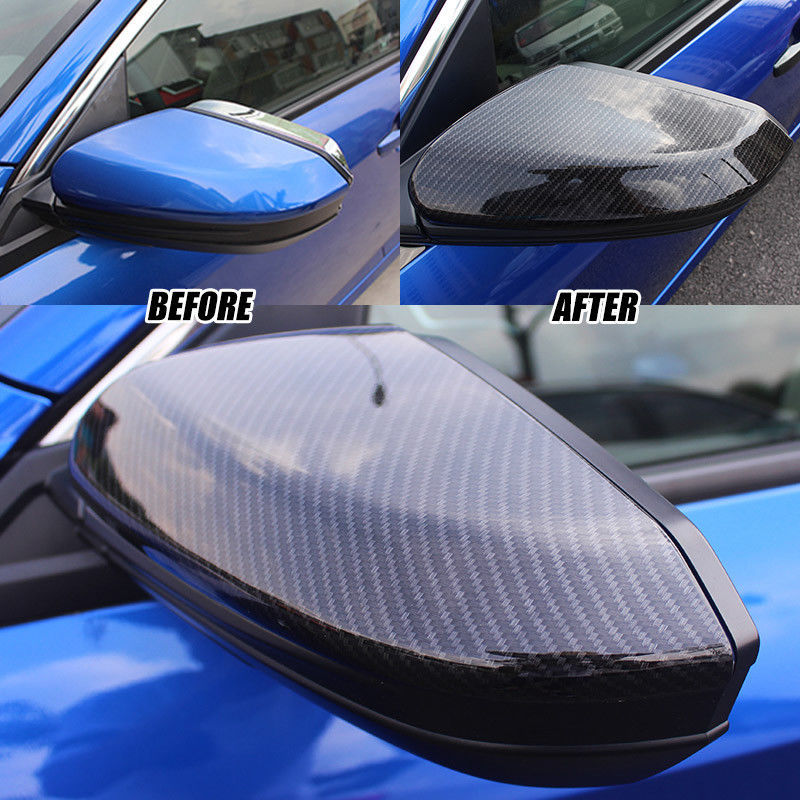 Carbon Fiber Look Side Mirror Cover For Honda Civic 2018 Sedan Coupe