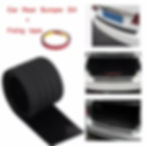 Thumbnail: Universal Rear Bumper Sill/Protector Plate Rubber Cover Pad Moulding Trim
