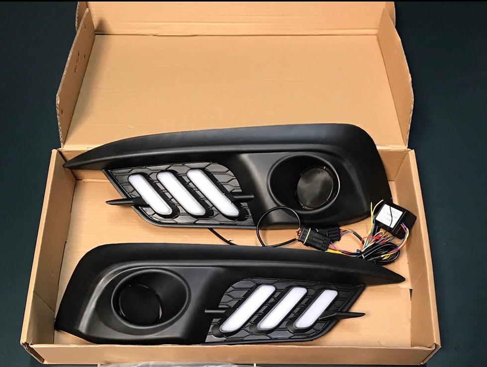 Thumbnail: CIVIC 2016-2018 MUSTANG STYLE WHITE DRL FOG LIGHT/LAMP COVER