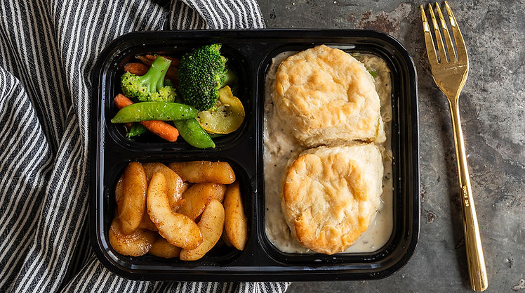 Chicken Pot Pie TV Dinner w/Sonoma Medley Vegetables & Cinnamon Apples