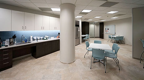 Lunch room and a kitchenette.