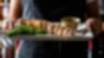 grilled pork tenderloin sliced into medallions with dipping sauce